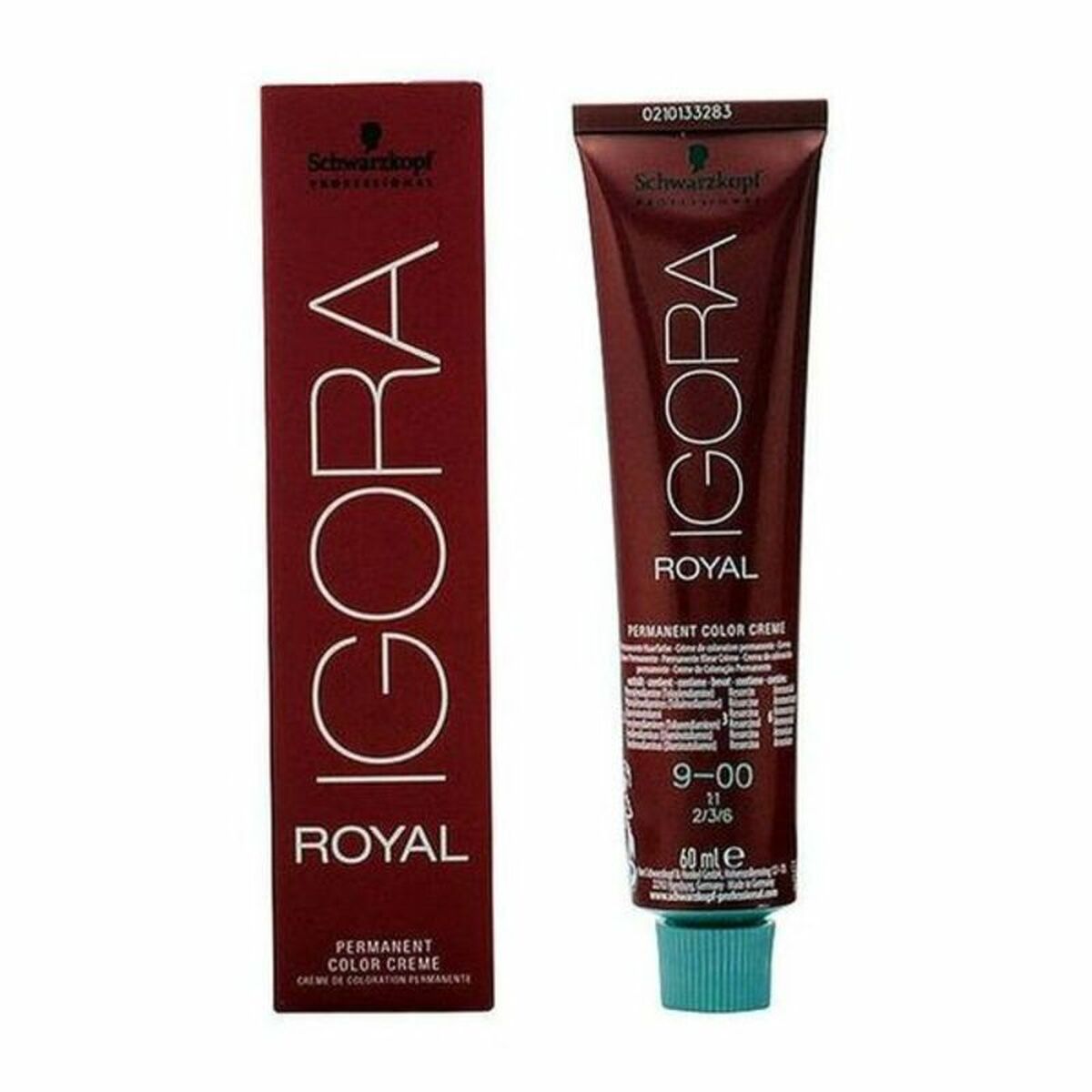 Permanent Dye Schwarzkopf Igora Royal Nº 9-00 60 ml for Women product packaging
