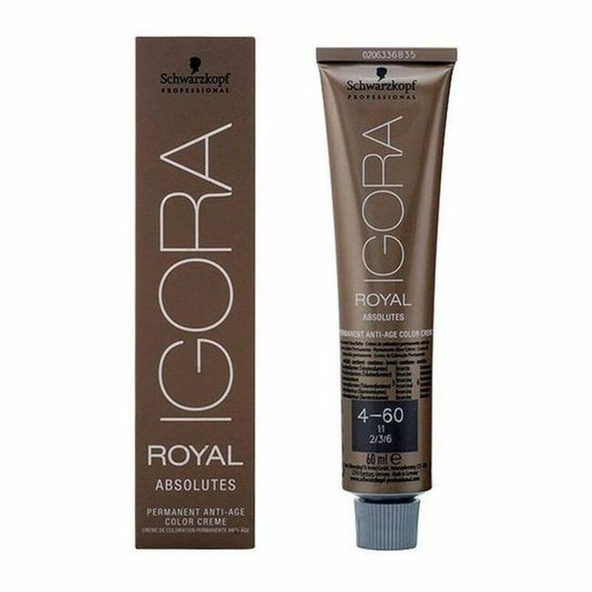 Permanent Anti-Ageing Dye Schwarzkopf 4.04579E+12 Nº 4-60 60 ml product packaging