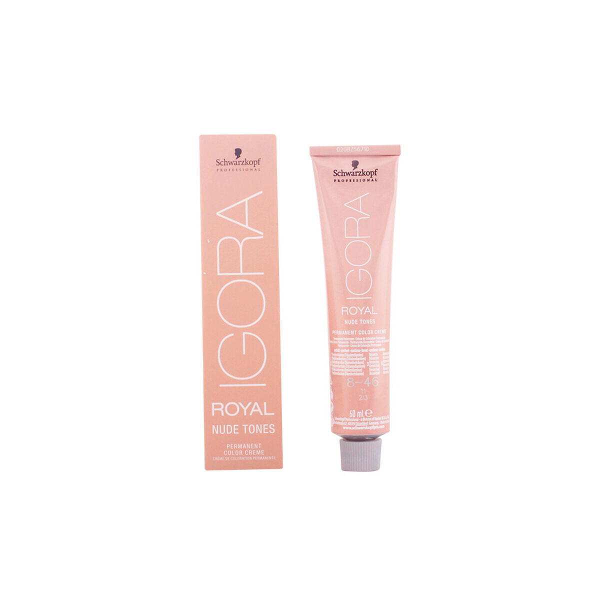 Permanent Dye Igora Royal Nudes Schwarzkopf Igora Royal 8-46 Nº 8.0-rubio claro 60 ml (60 ml) for Women product packaging