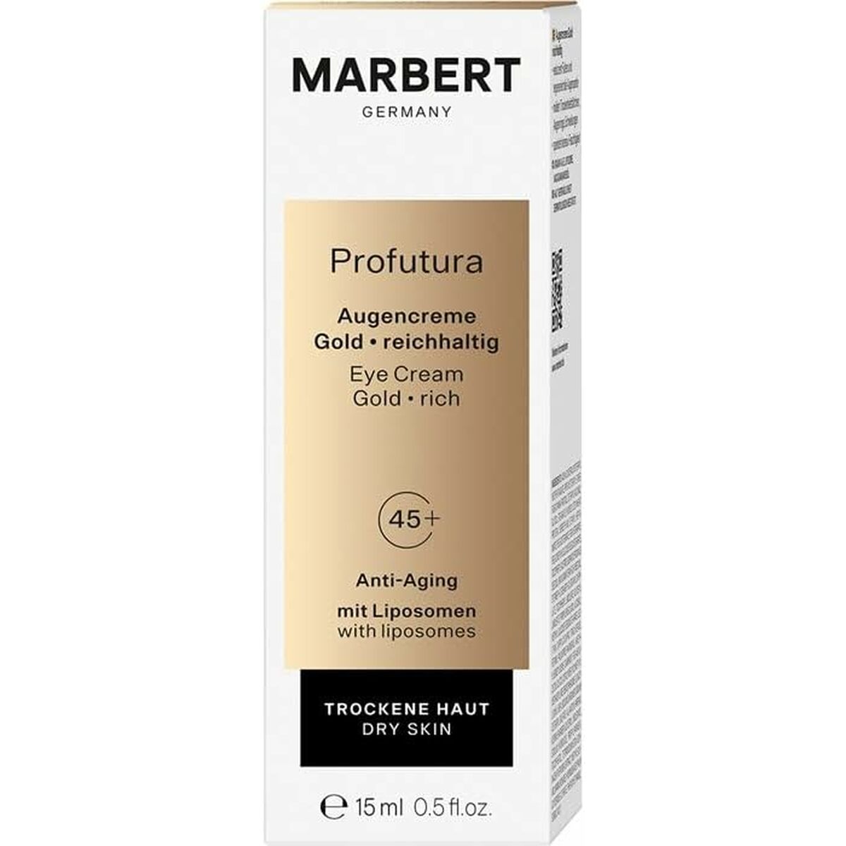 Cream for Eye Area Marbert Gold Eye Cream Rich 15 ml skincare packaging