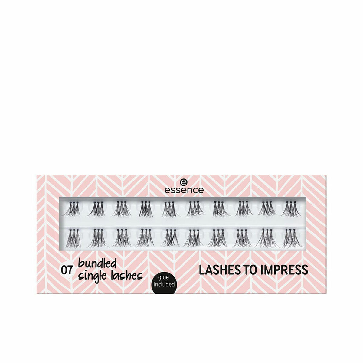 Set of false eyelashes Essence Lashes To Impress Nº 07 (20 Units) product packaging