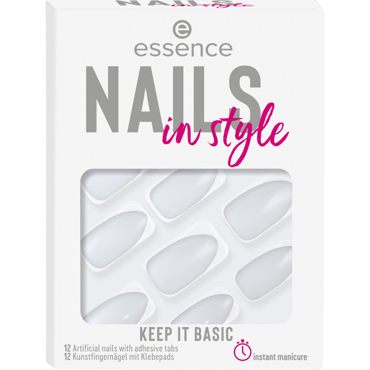 False nails Essence Nails In Style 15-keep it basic 12 Pieces (12 Units) product packaging