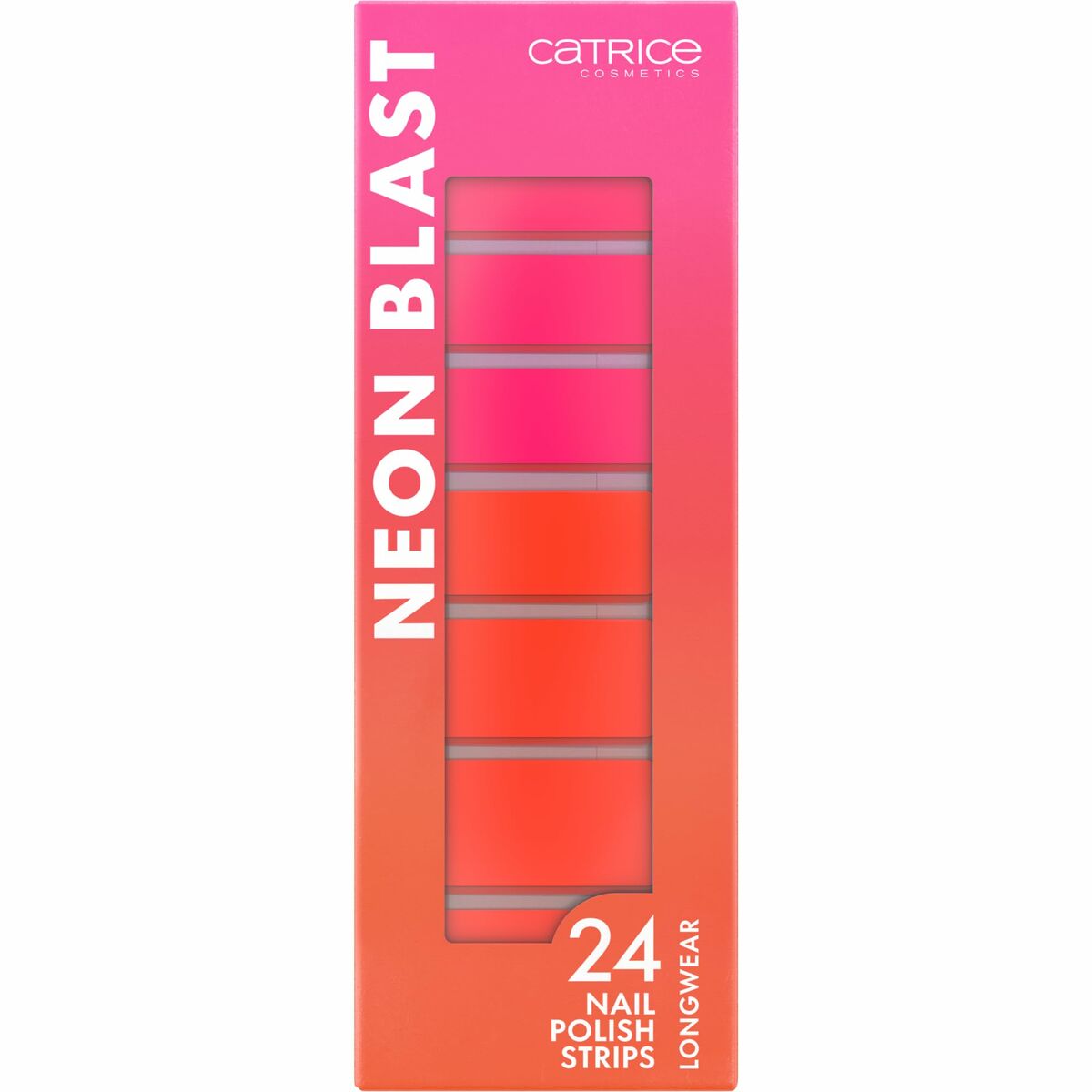 Nail Polish Sheets Catrice Neon Blast Nº 020 Neon thunder 24 Units product packaging