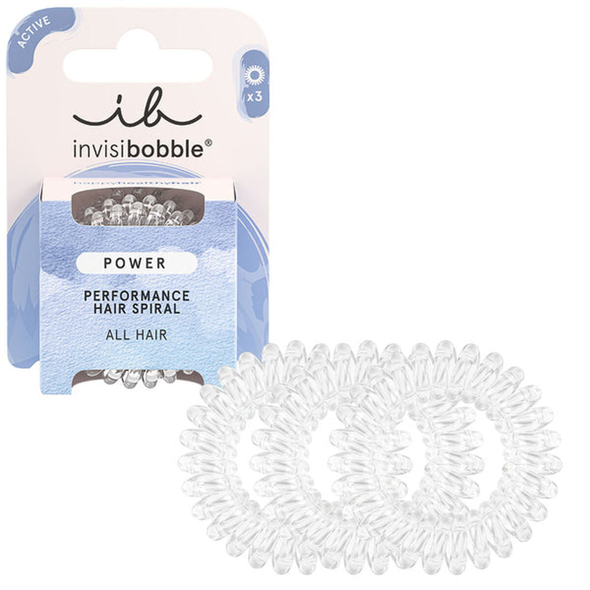 Rubber Hair Bands Invisibobble Transparent (3 Units) product packaging