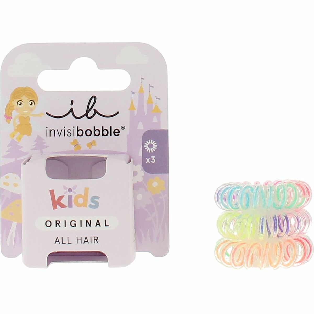 Rubber Hair Bands Invisibobble Magic Rainbow Multicolour 3 Units product packaging