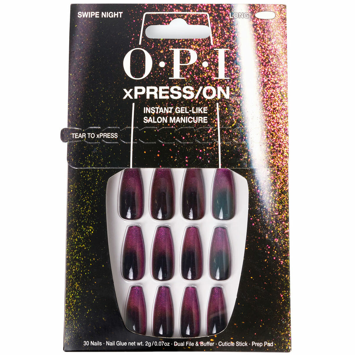 False nails Opi #Swipe Night Swipe Night 30 Pieces product packaging