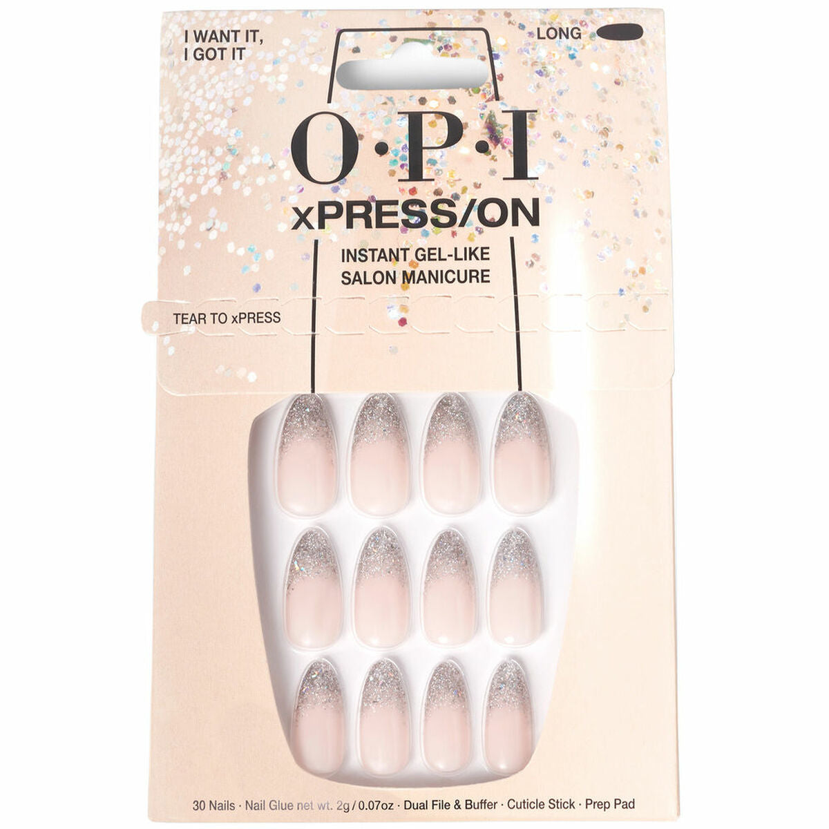 False nails Opi #I Want It, I Got It I Want It, I Got It 30 Pieces product packaging