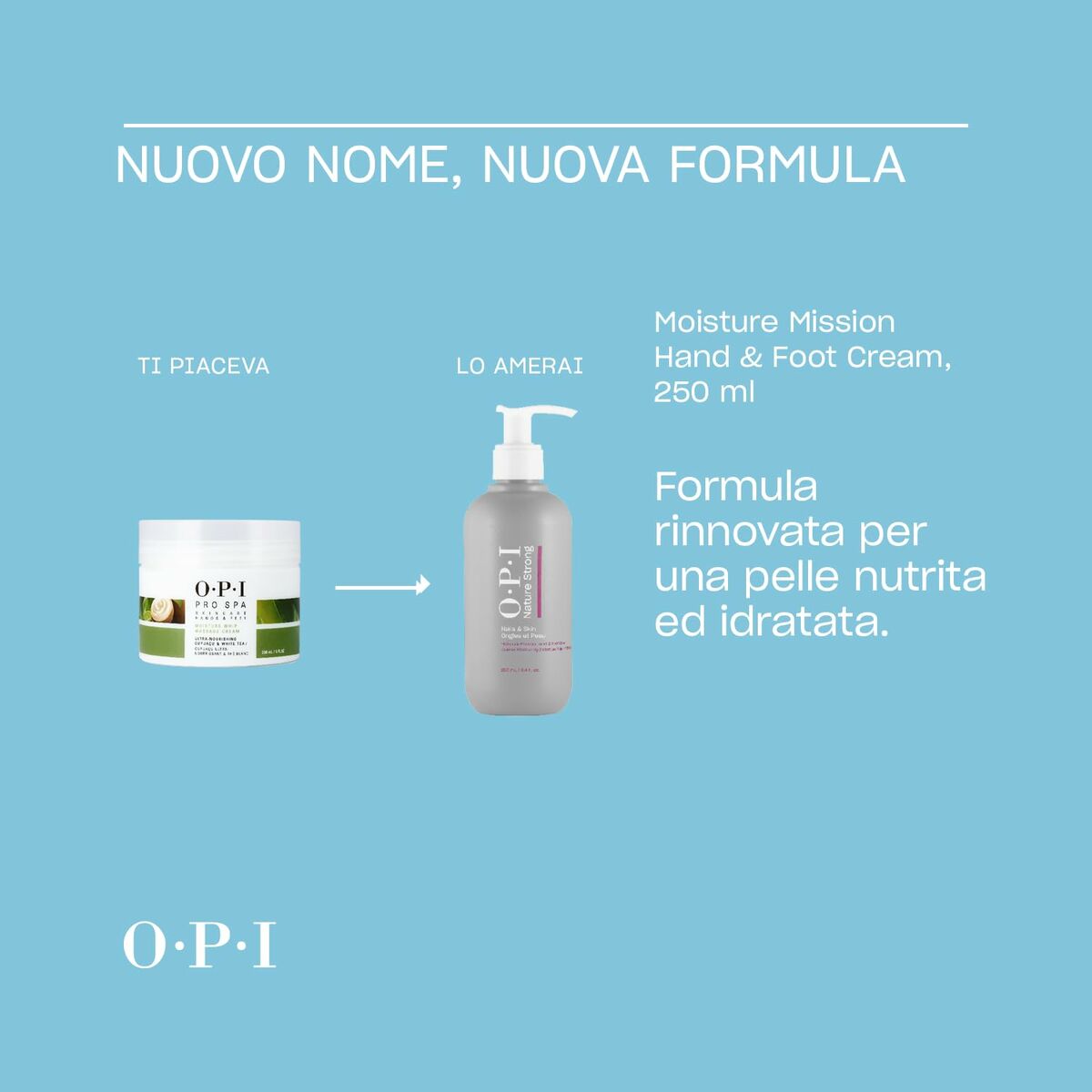 Hand and foot cream Opi NATURE STRONG 250 ml skincare packaging