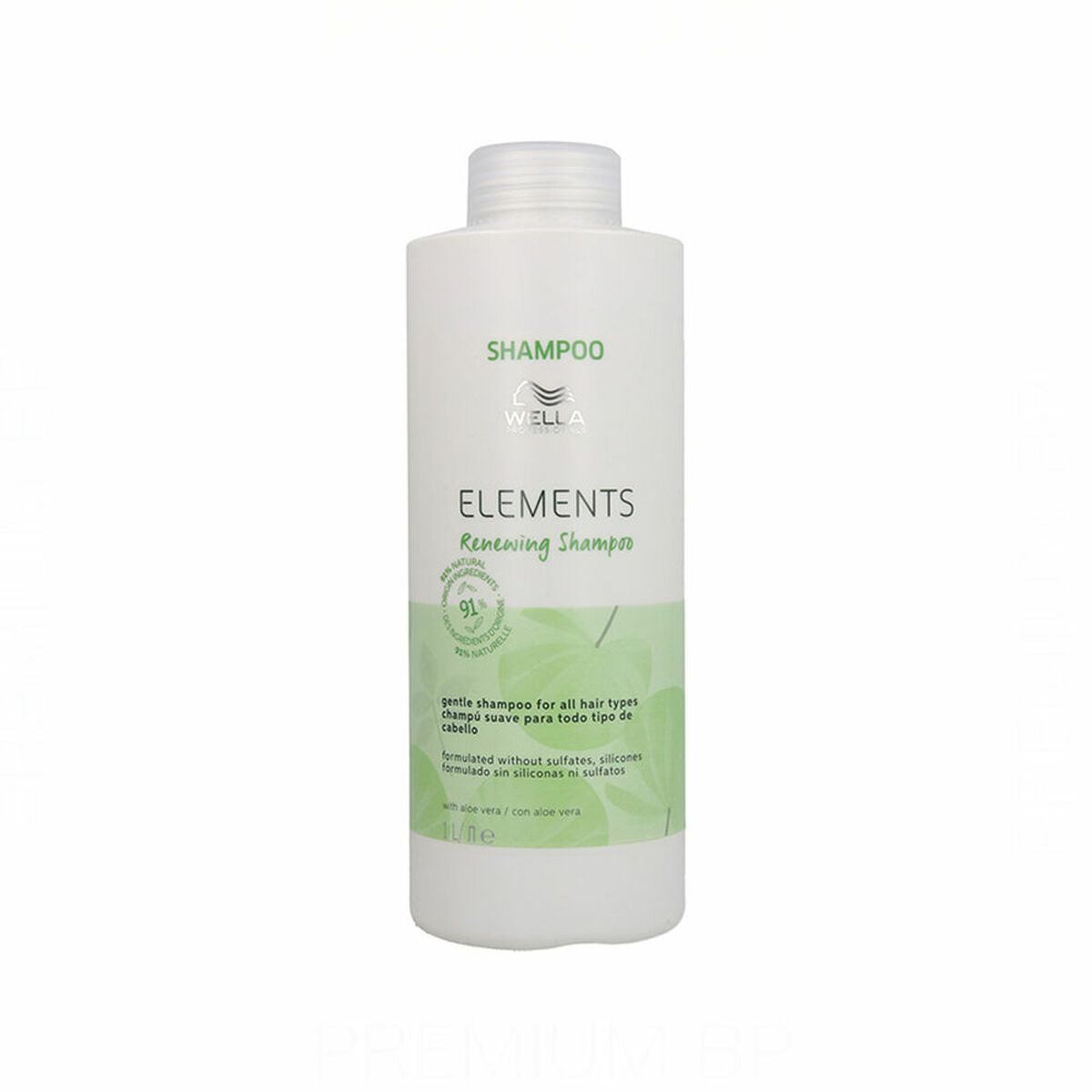 Shampoo Wella Elements 1 L for Women shampoo bottle