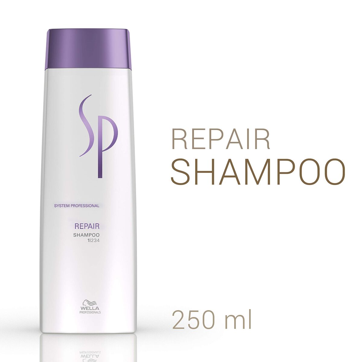 Shampoo Wella SP Repair 250 ml for Women shampoo bottle