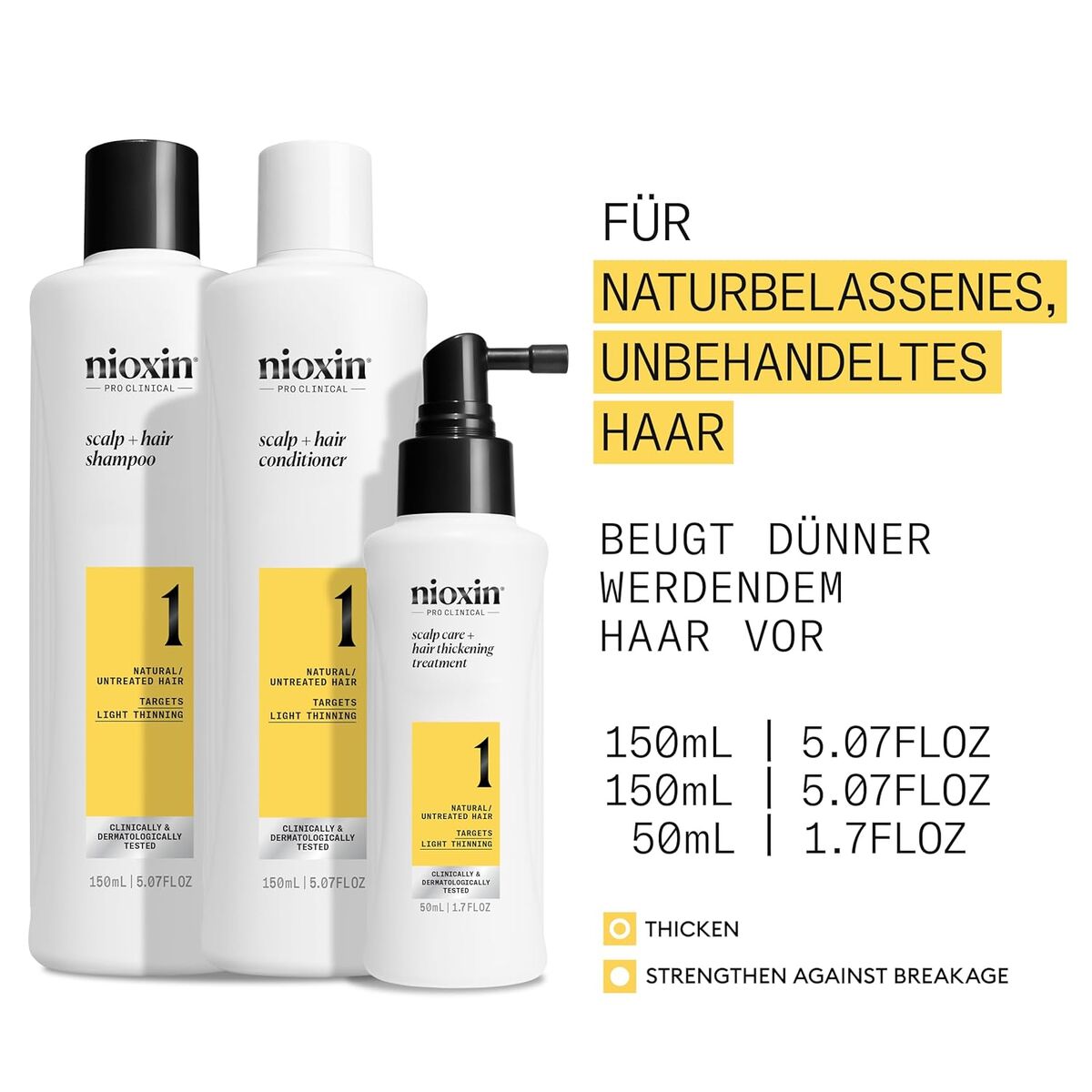 Anti-Hair Loss Care Nioxin Trial Kit System 1 3 Pieces product packaging