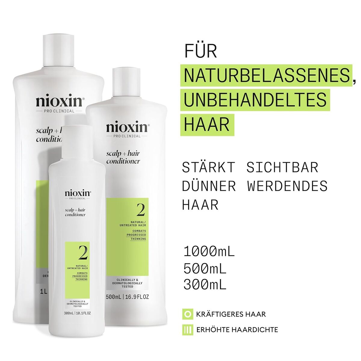 Conditioner Nioxin System 2 300 ml conditioner bottle