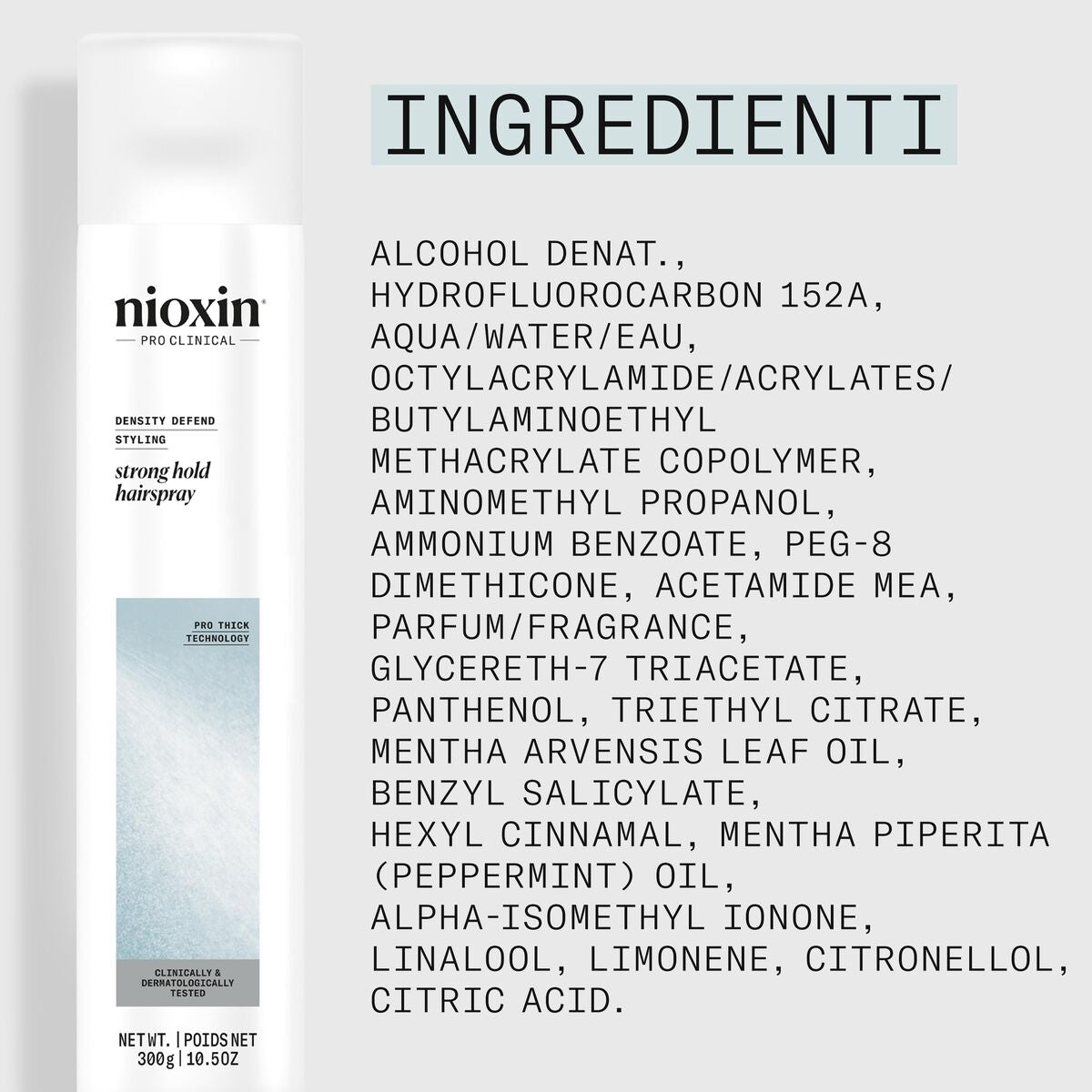 Hair Spray Nioxin 300 ml product packaging