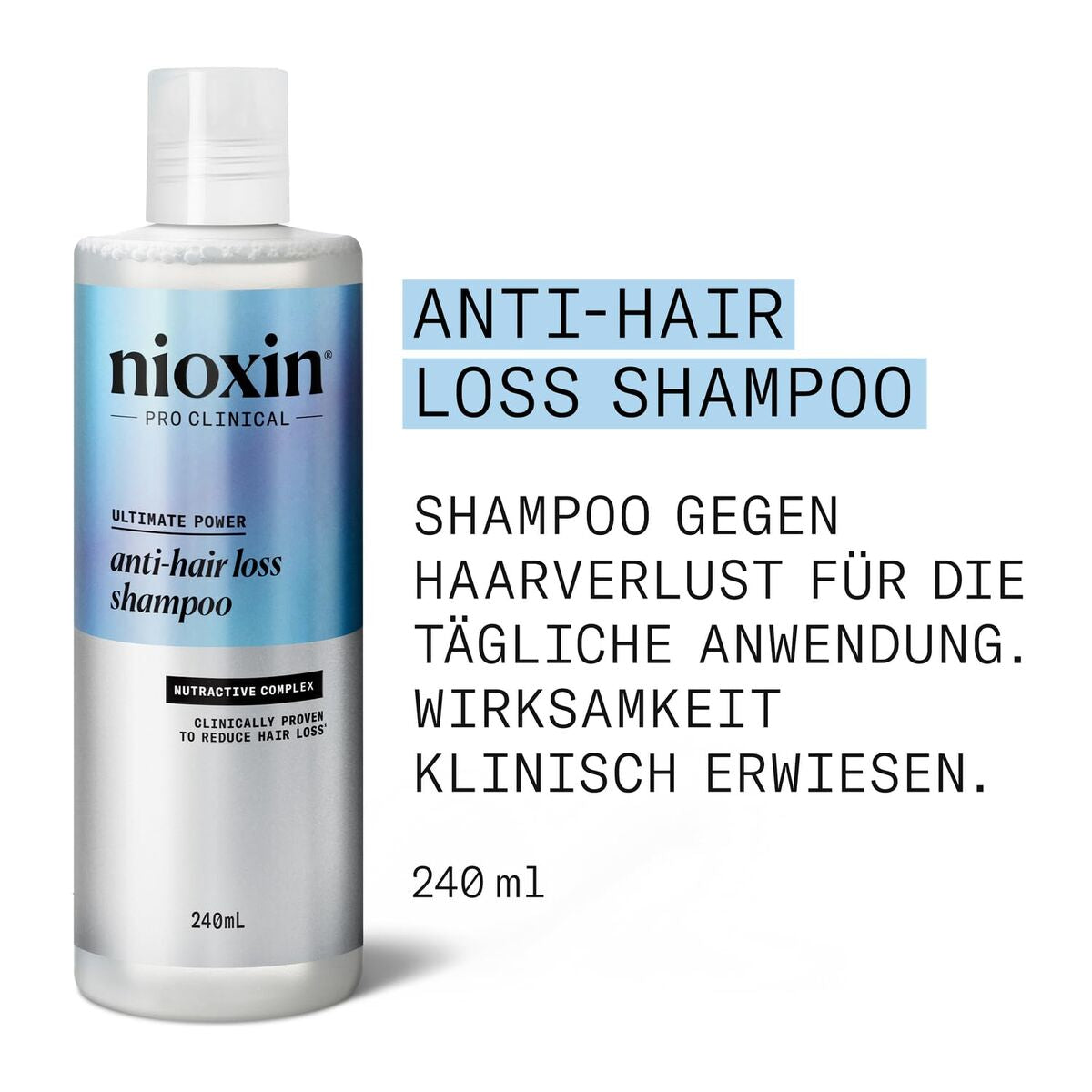 Anti-Hair Loss Shampoo Nioxin Anti-Hairloss 240 ml shampoo bottle