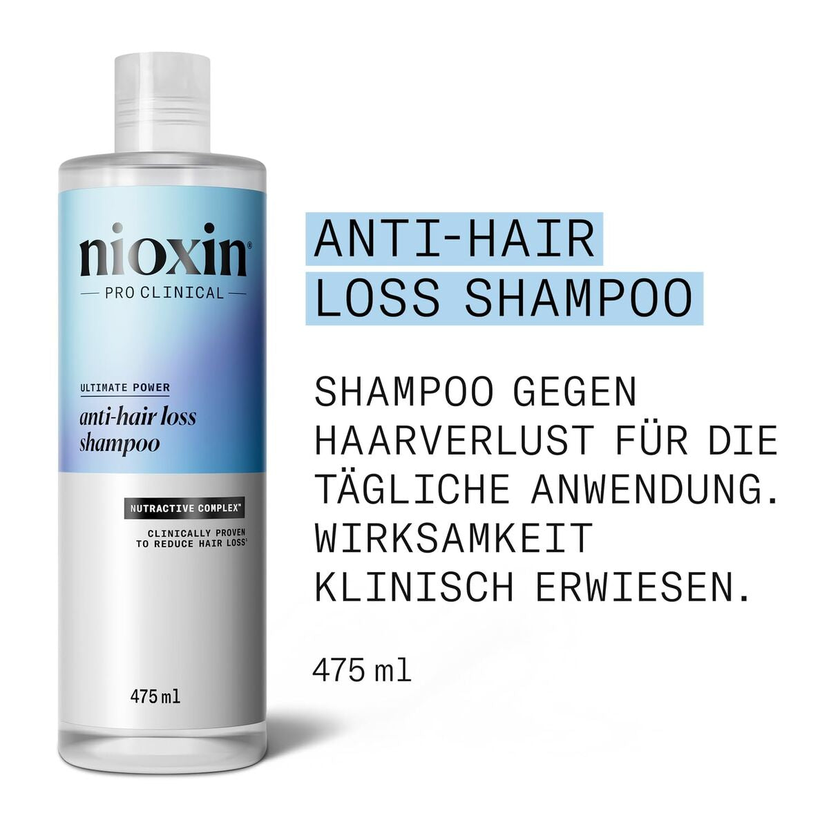 Anti-Hair Loss Shampoo Nioxin Anti-Hairloss 475 ml shampoo bottle