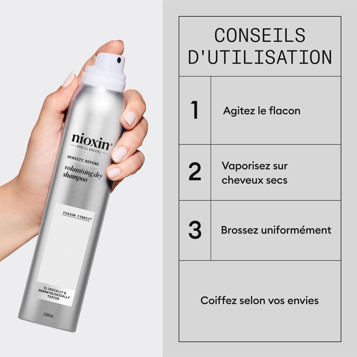Dry Shampoo Nioxin 180 ml shampoo bottle
