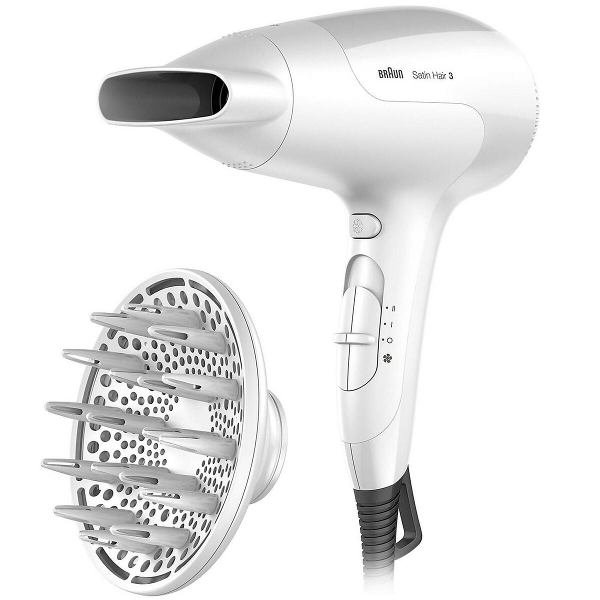Hairdryer Braun BRHD385E White 2000 W product packaging