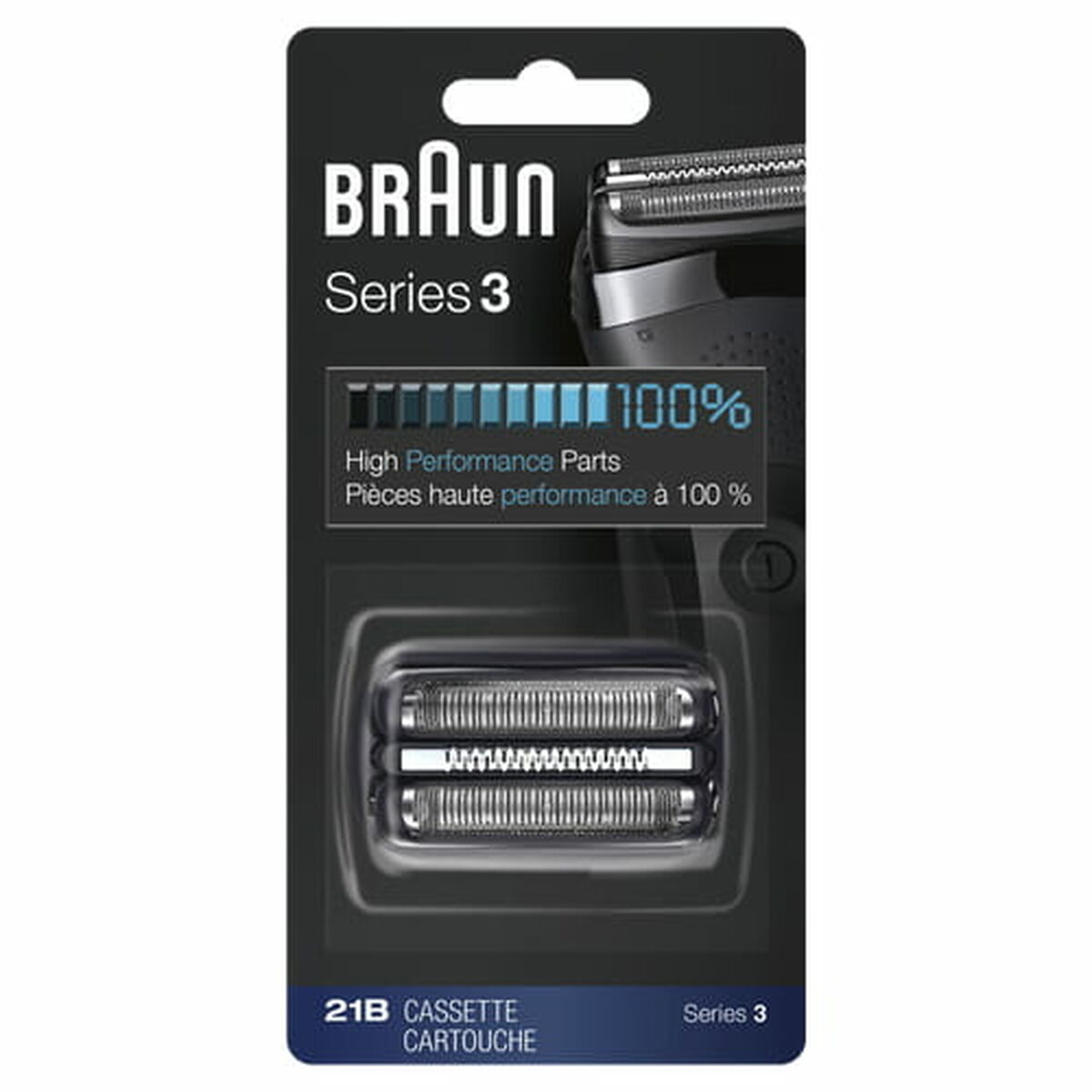 Replacement Head Braun Silver Black product packaging