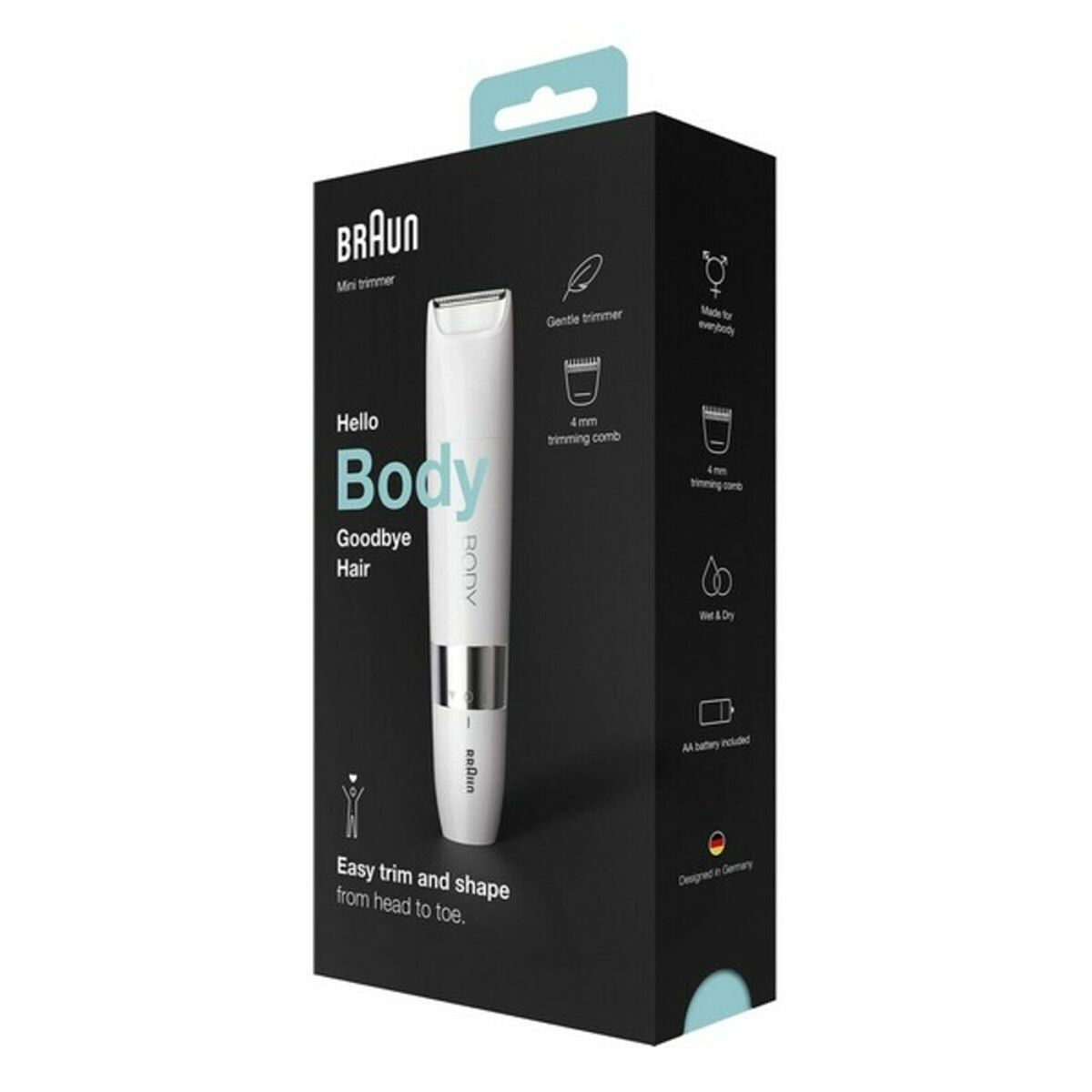 Electric Hair Remover Braun White Stainless steel product packaging