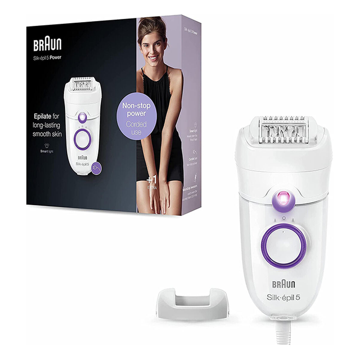 Electric Hair Remover Braun 505 Power product packaging