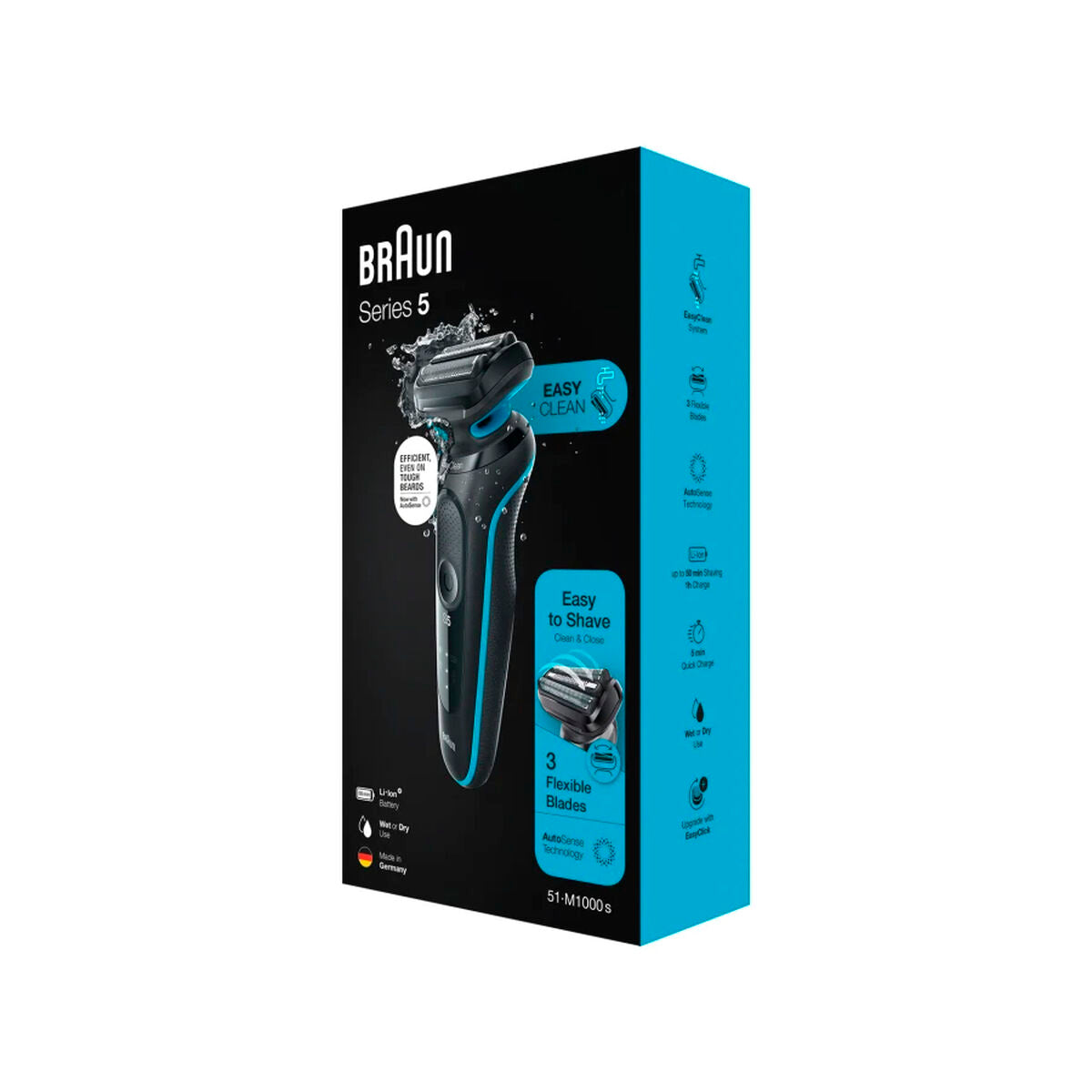 Electric razor Braun 51-M1000s product packaging