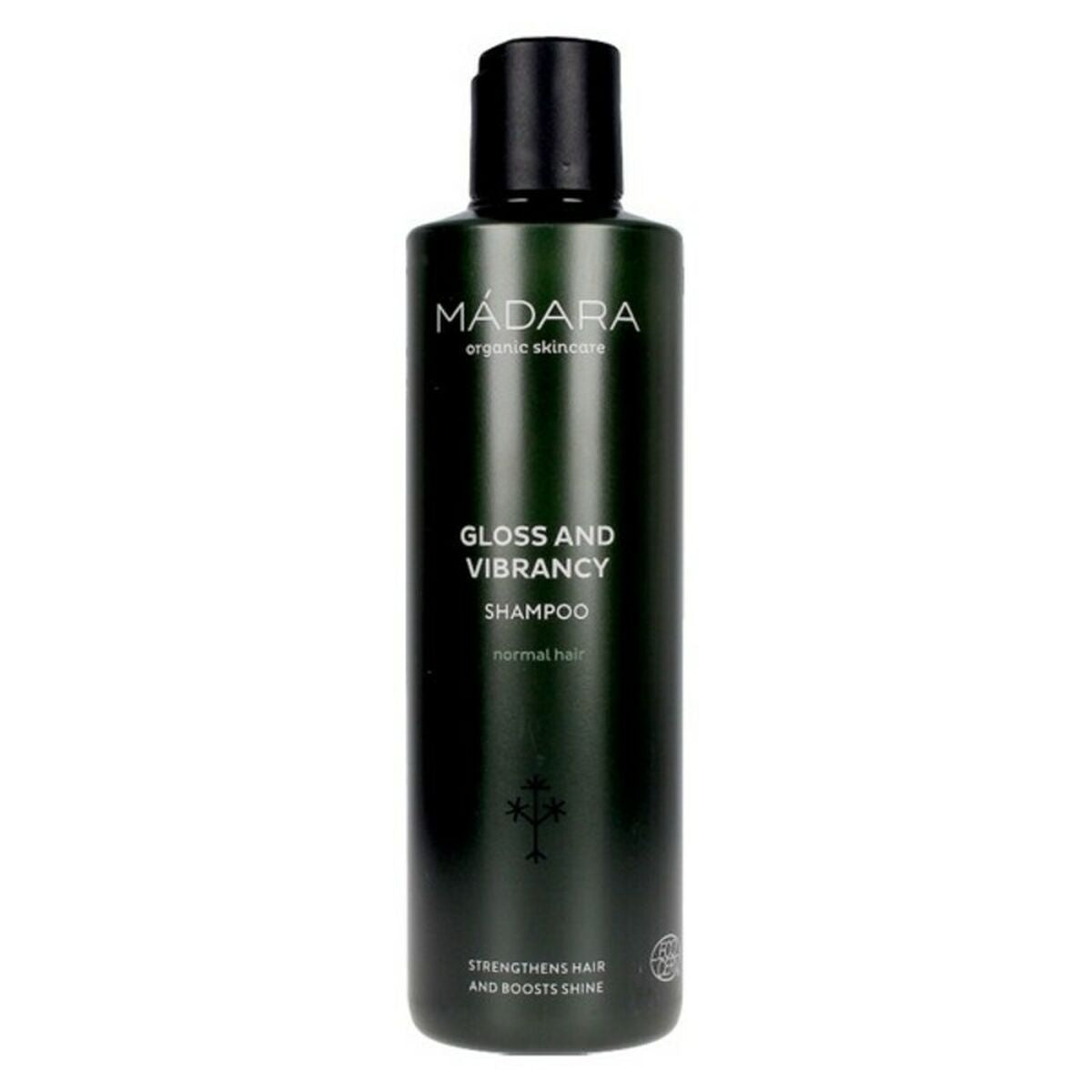 Shampoo Mádara Gloss And Vibrancy 250 ml shampoo bottle
