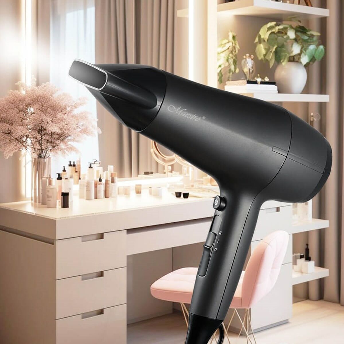 Hairdryer Feel Maestro MR-217 Black Graphite 2200 W product packaging