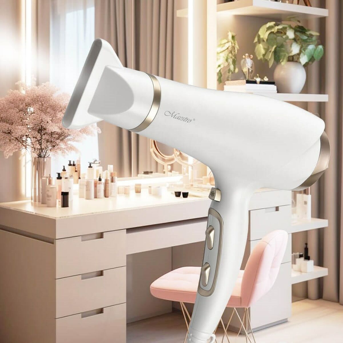 Hairdryer Feel Maestro MR-214 White 2300 W product packaging