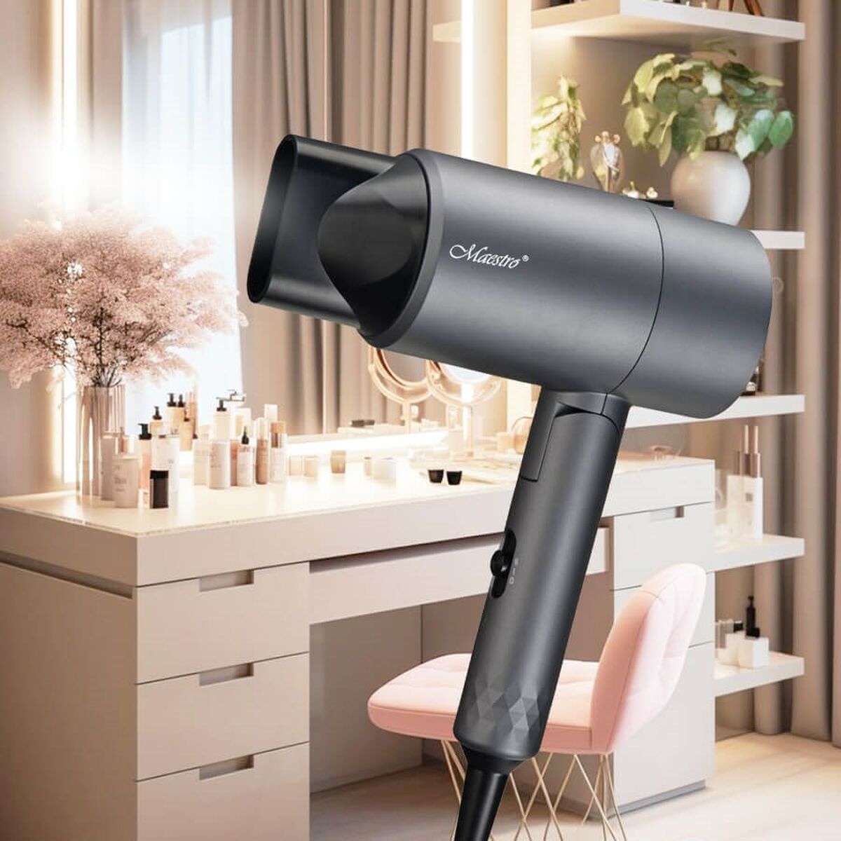 Hairdryer Feel Maestro MR-209 Black Graphite 1600 W product packaging
