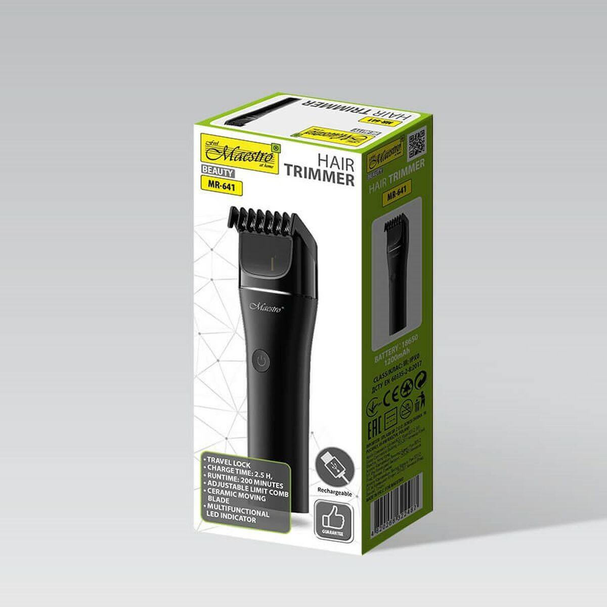 Hair Clippers Feel Maestro MR-641 product packaging