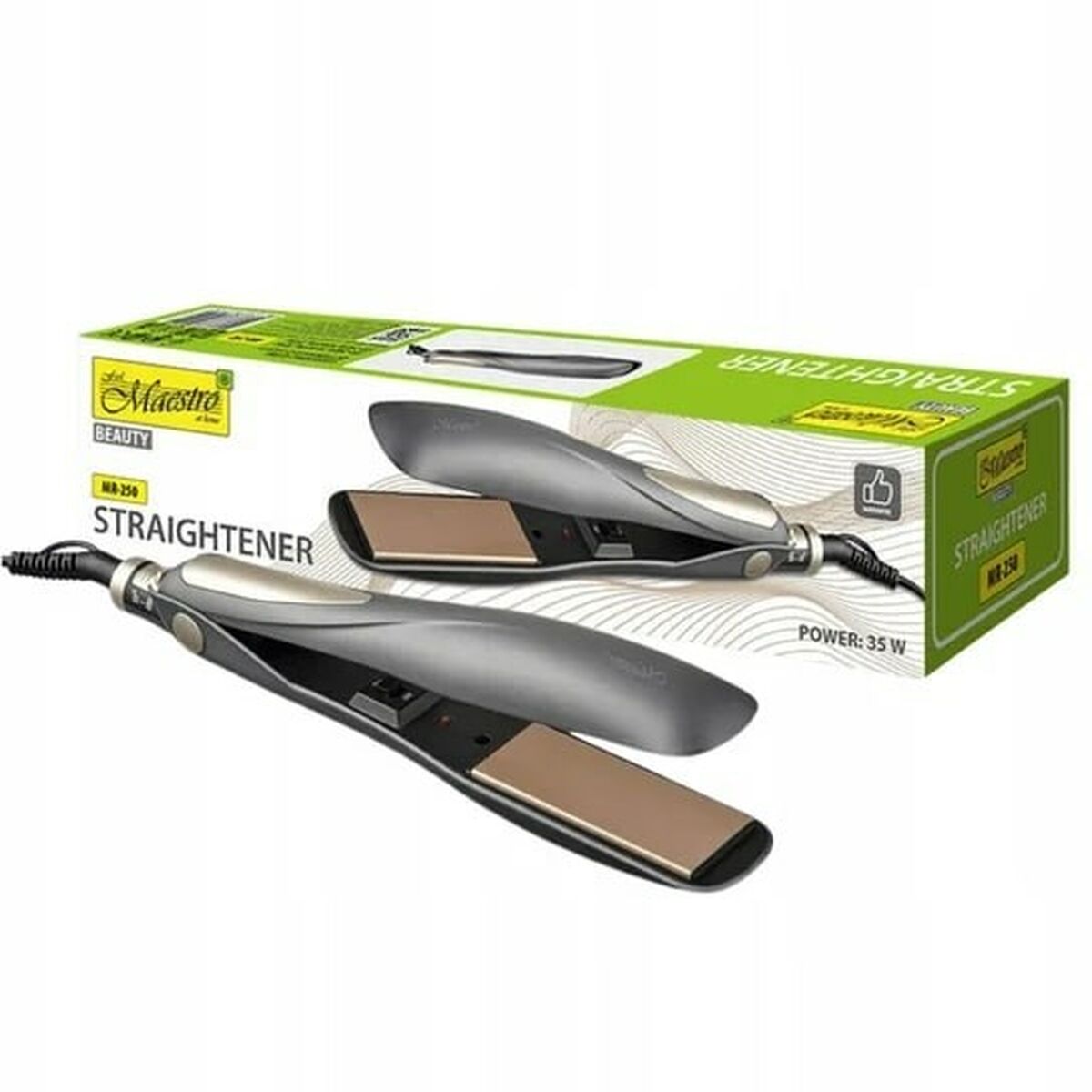 Hair Straightener Feel Maestro MR-250 Graphite 35 W product packaging