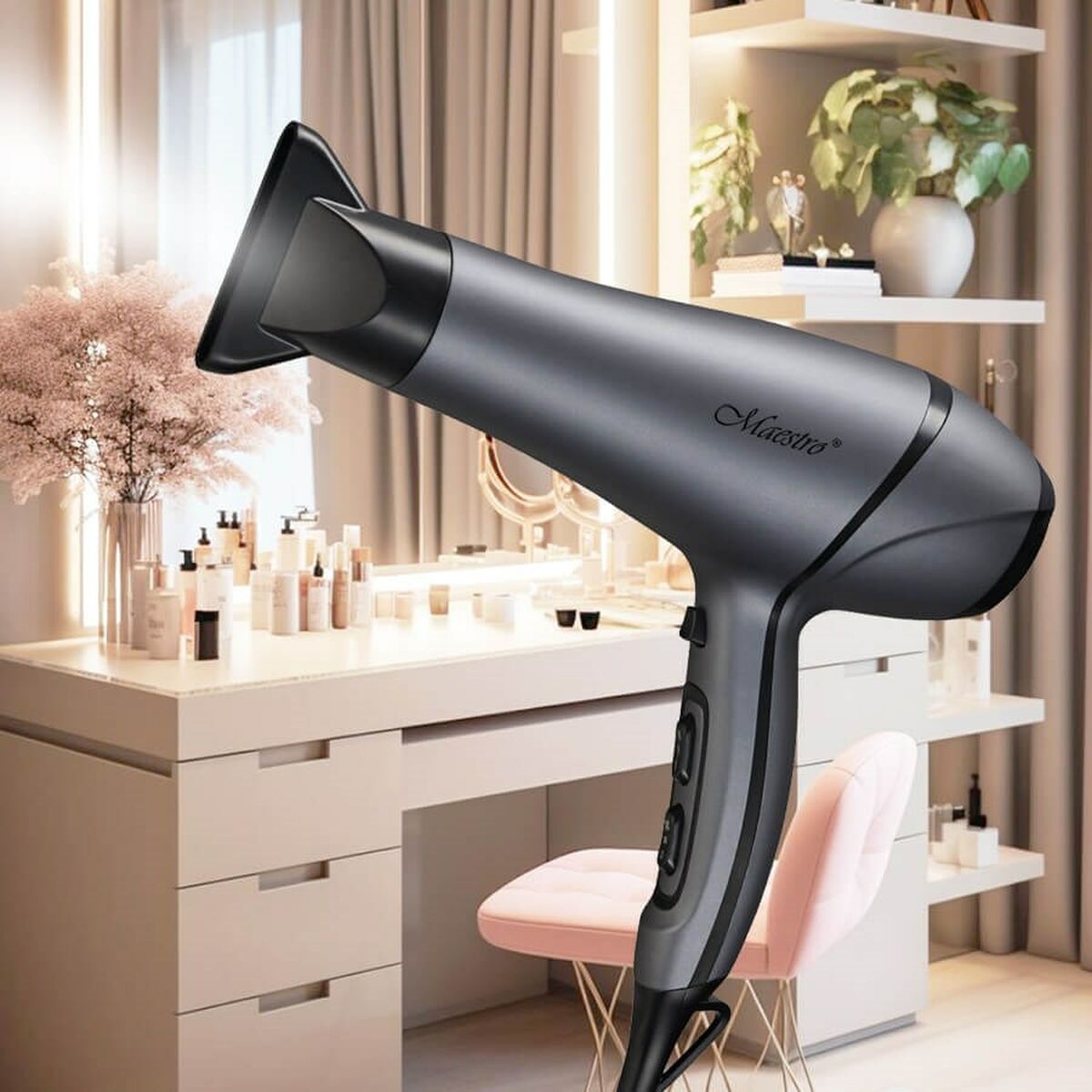 Hairdryer Feel Maestro MR-215 Black Graphite 2300 W product packaging