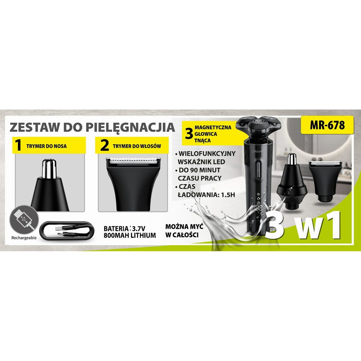 Hair Clippers Feel Maestro MR-678 1 Piece product packaging