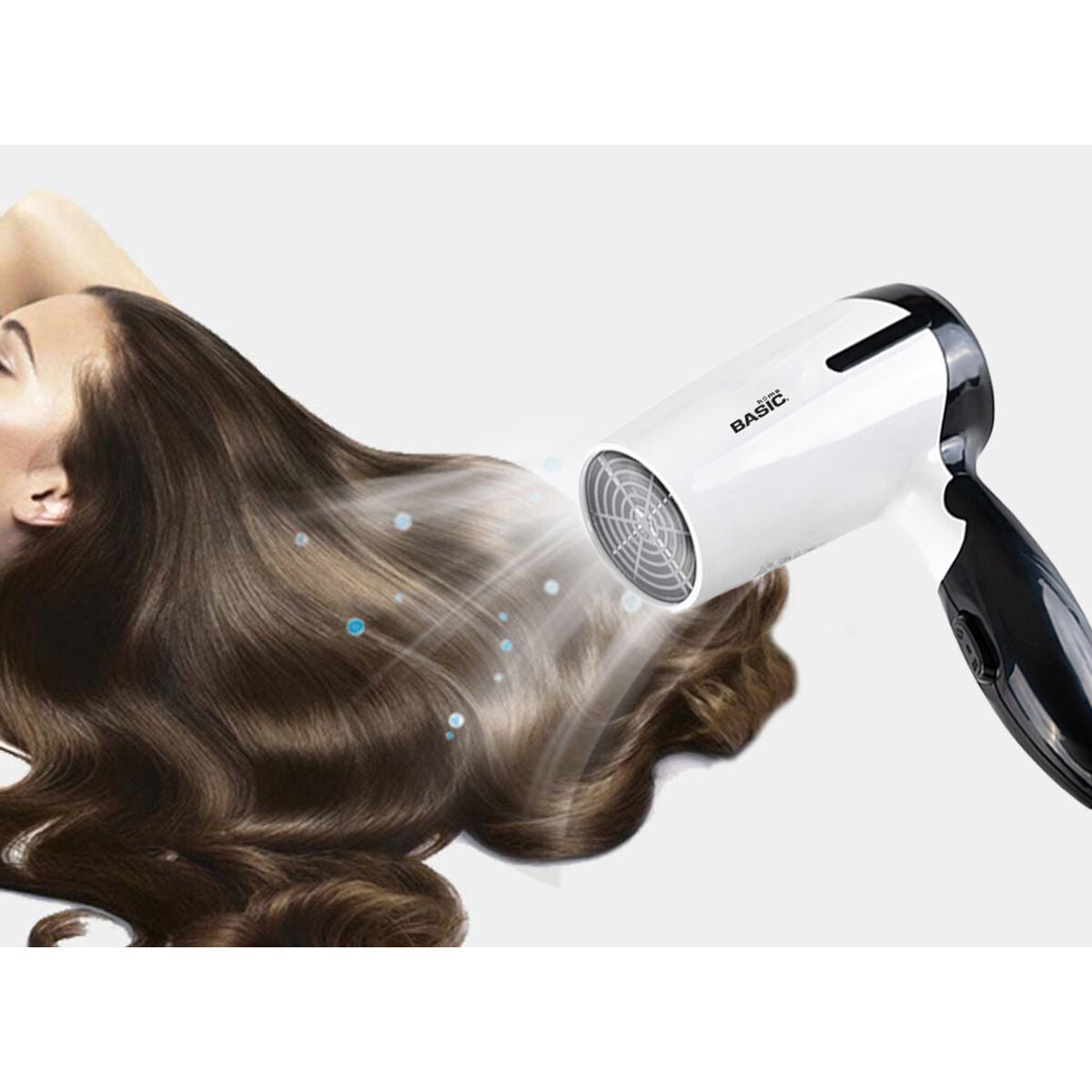 Foldable Hair Dryer Basic Home 1000 W product packaging