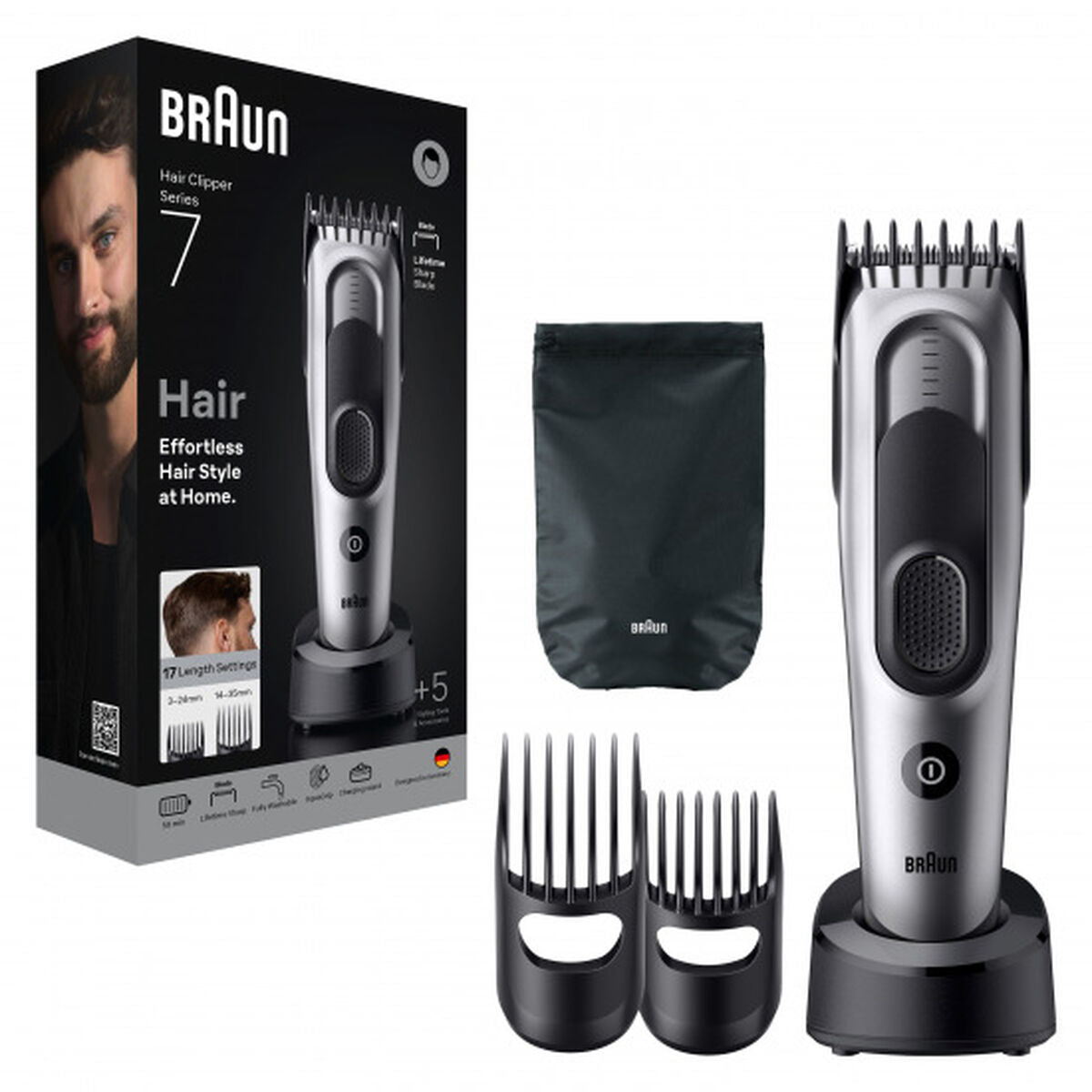 Hair Clippers Braun HC7590 S7 ESSENTIAL product packaging