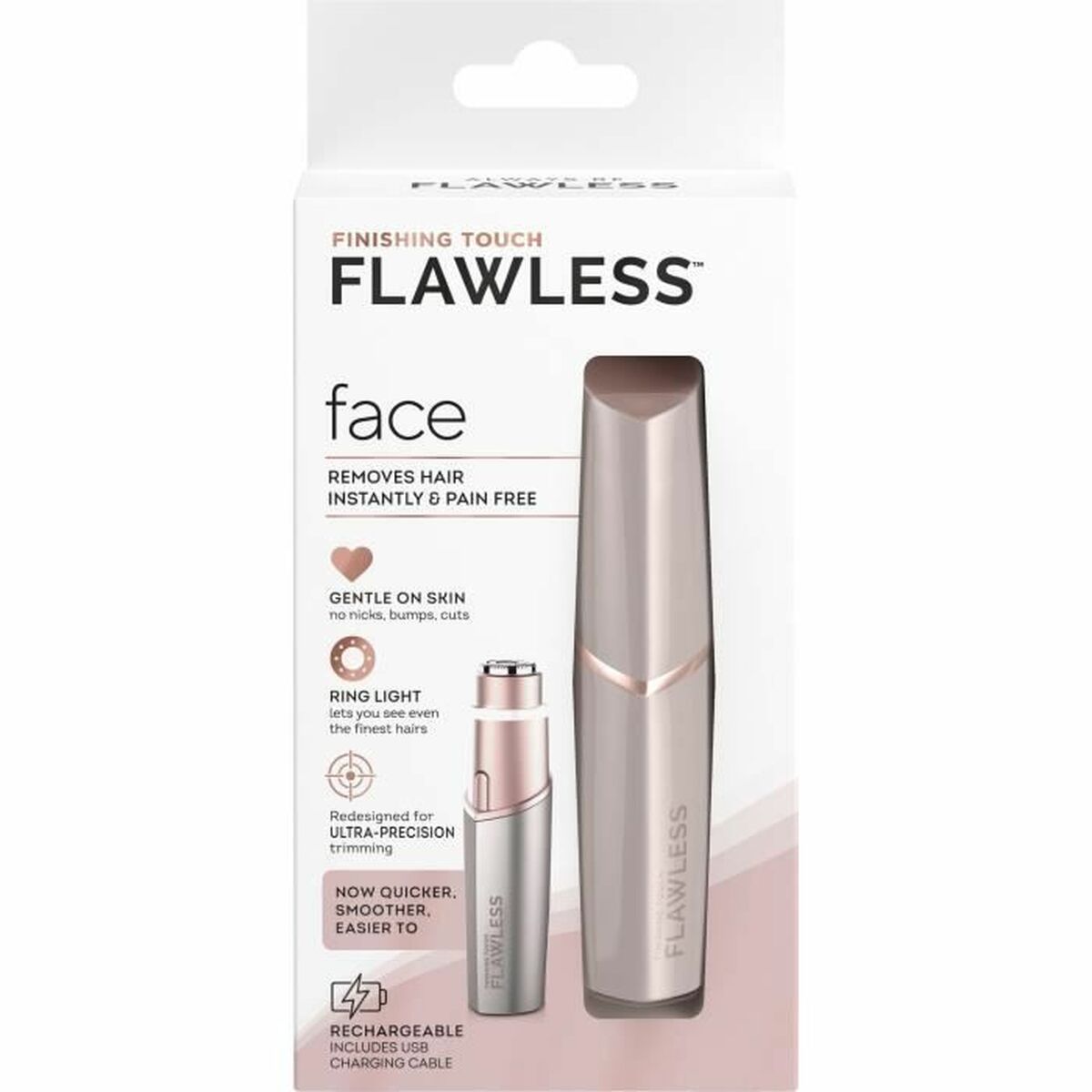 Electric Hair Remover FLAWLESS Face product packaging