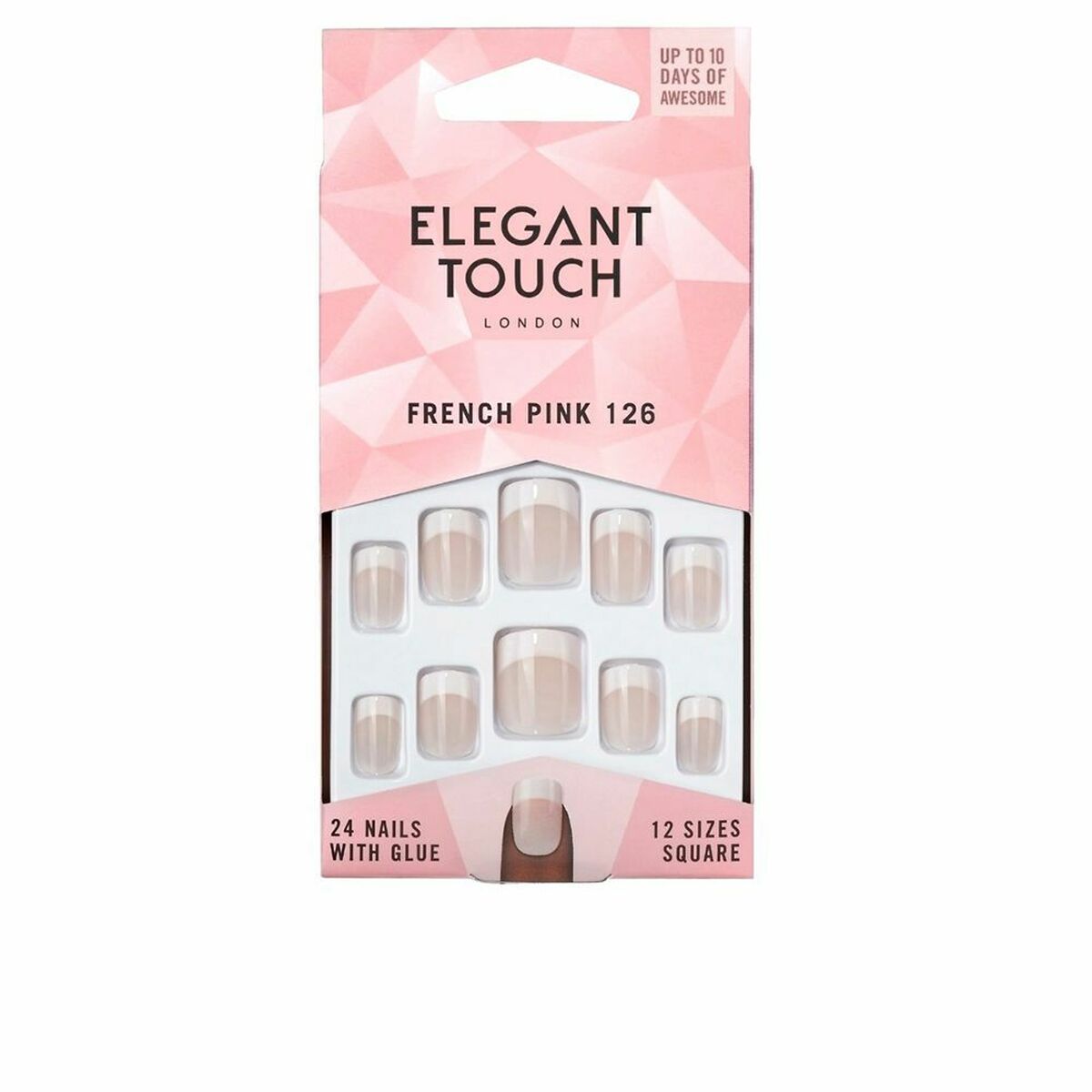 False nails Elegant Touch French S (24 uds) product packaging