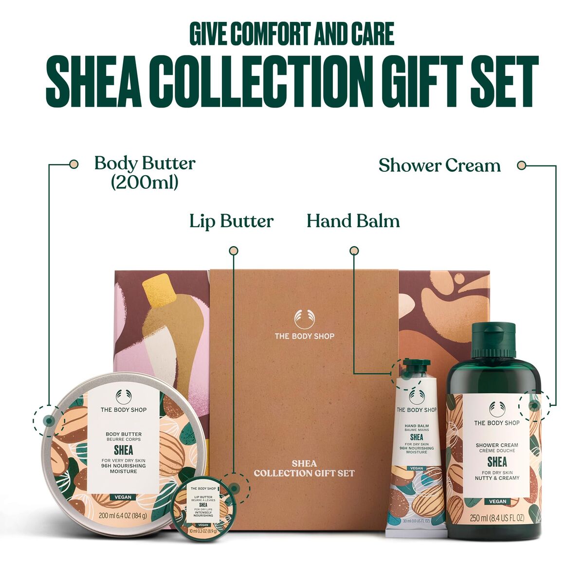 Women's Cosmetics Set The Body Shop SHEA product packaging