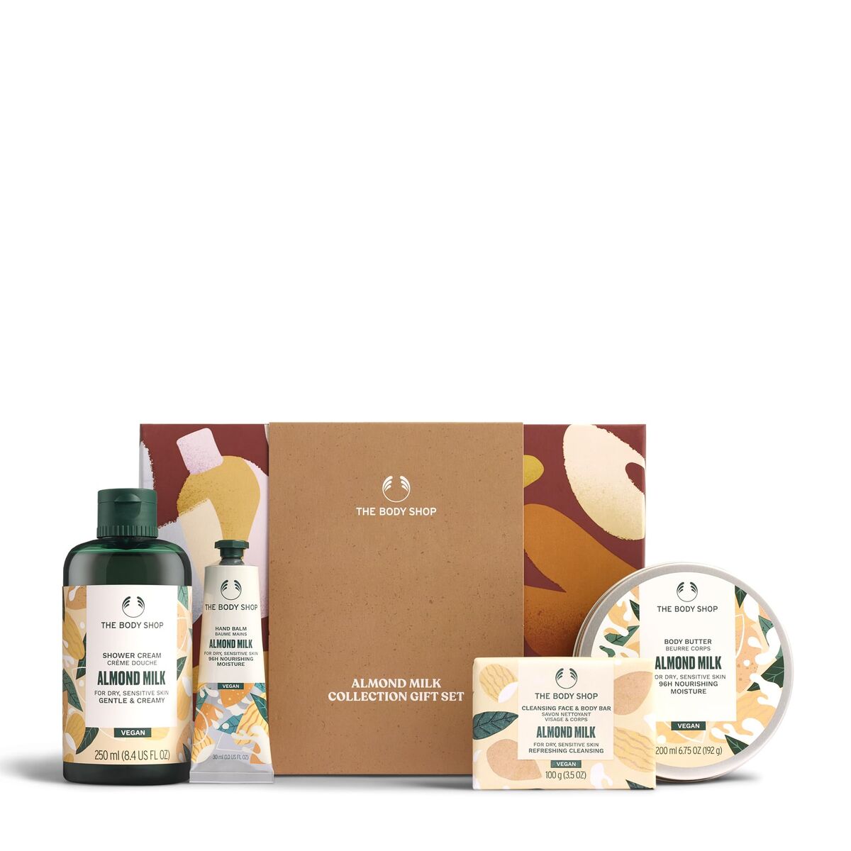 Women's Cosmetics Set The Body Shop ALMOND MILK product packaging