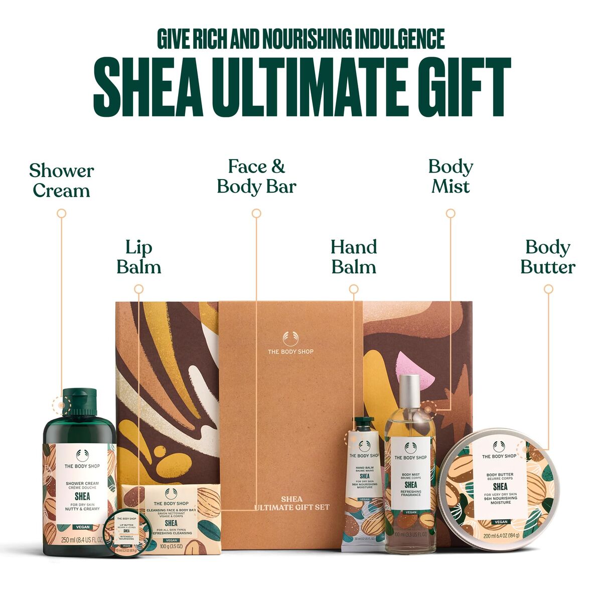 Women's Cosmetics Set The Body Shop SHEA for Women product packaging