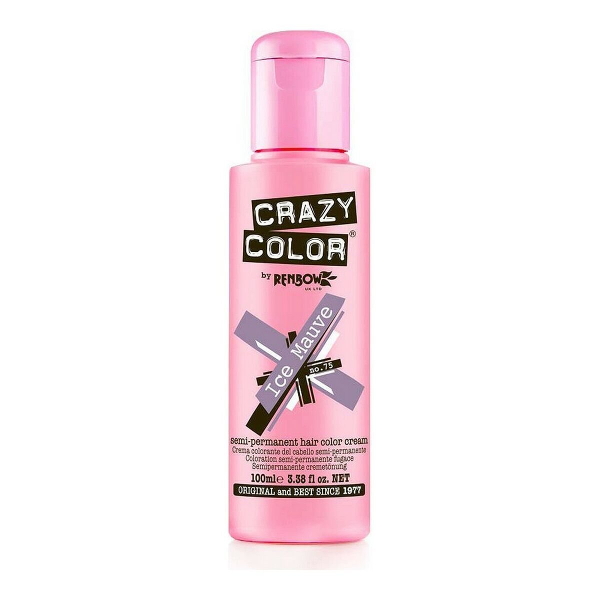 Semi-Permanent Tint Mauve Ice Crazy Color Nº 75 (100 ml) for Women product packaging