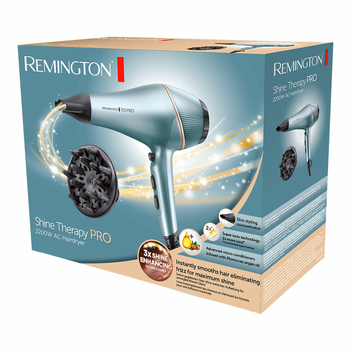 Hairdryer Remington Blue 2200 W product packaging