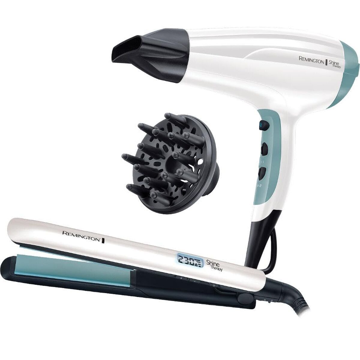 Hairdryer Remington White Black 2300 W product packaging