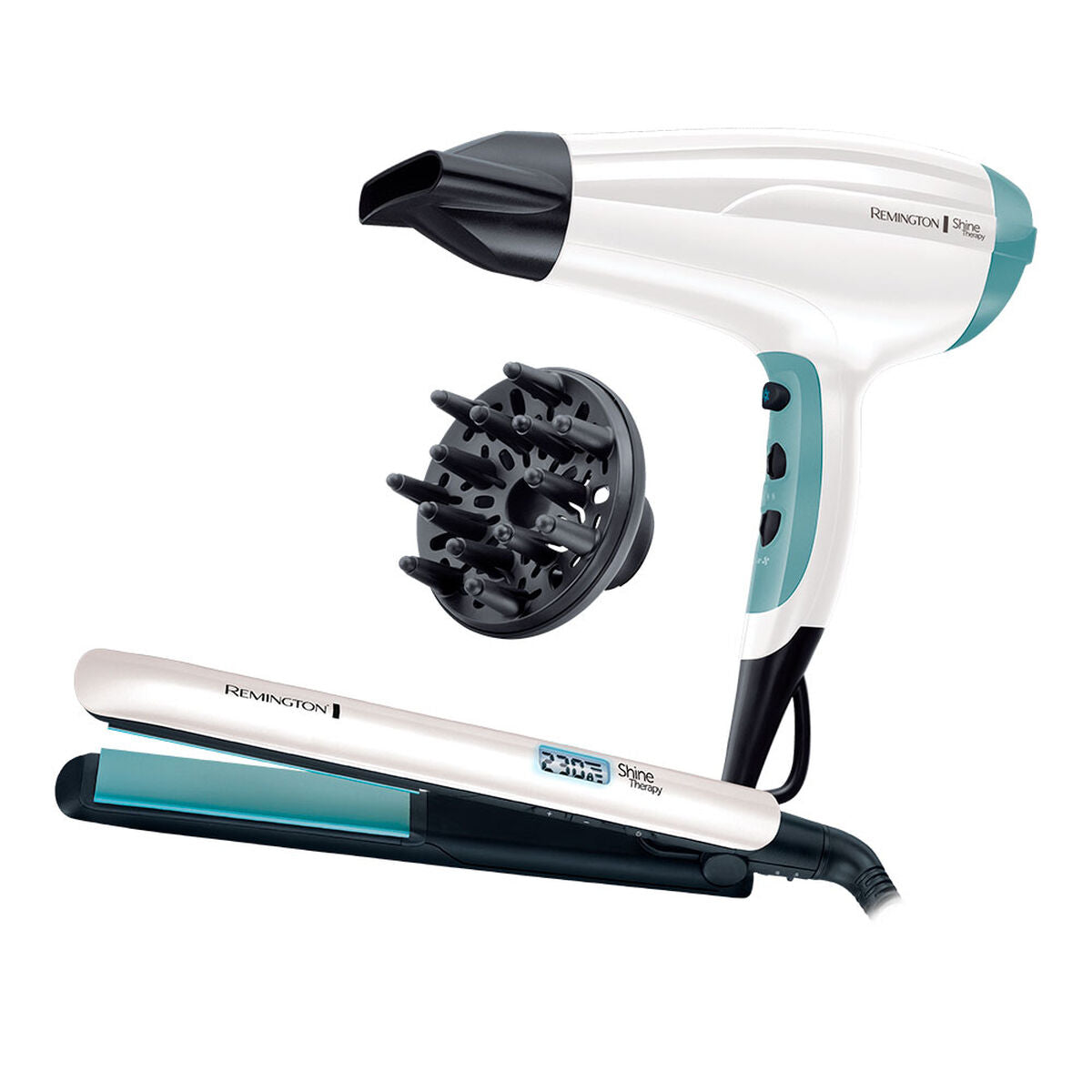 Hairdryer Remington White Black 2300 W product packaging