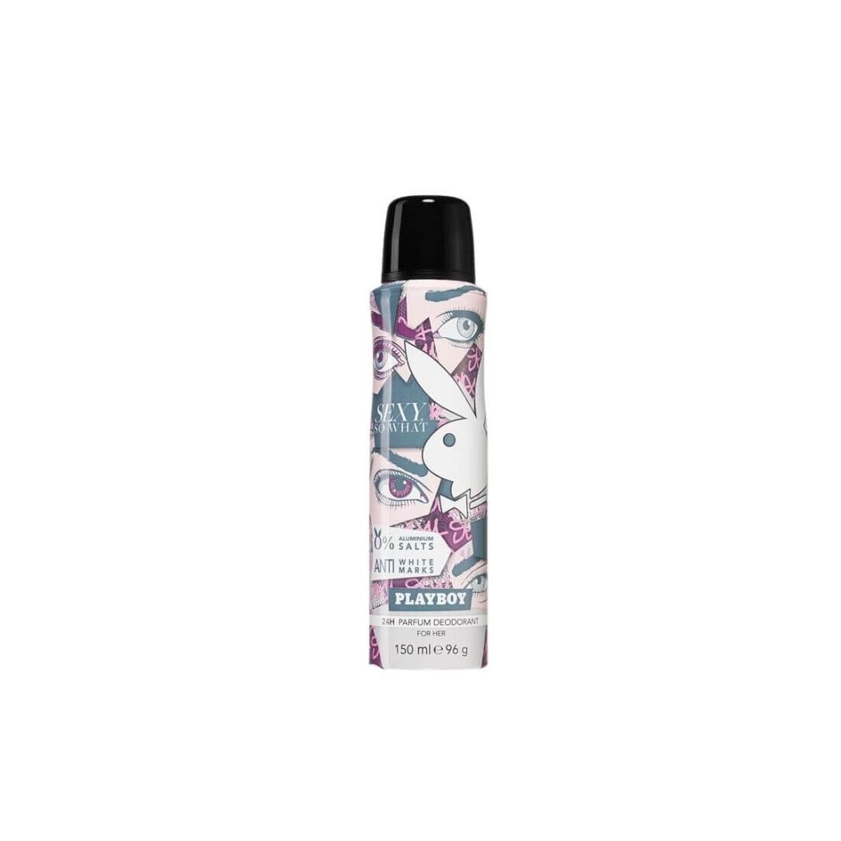 Spray Deodorant Playboy Sexy So What for Women product packaging