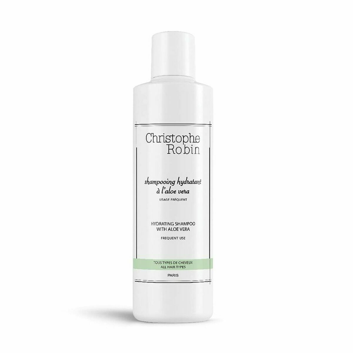 Moisturizing Shampoo Christophe Robin HYDRATING CR 250 ml Aloe Vera for Women shampoo bottle