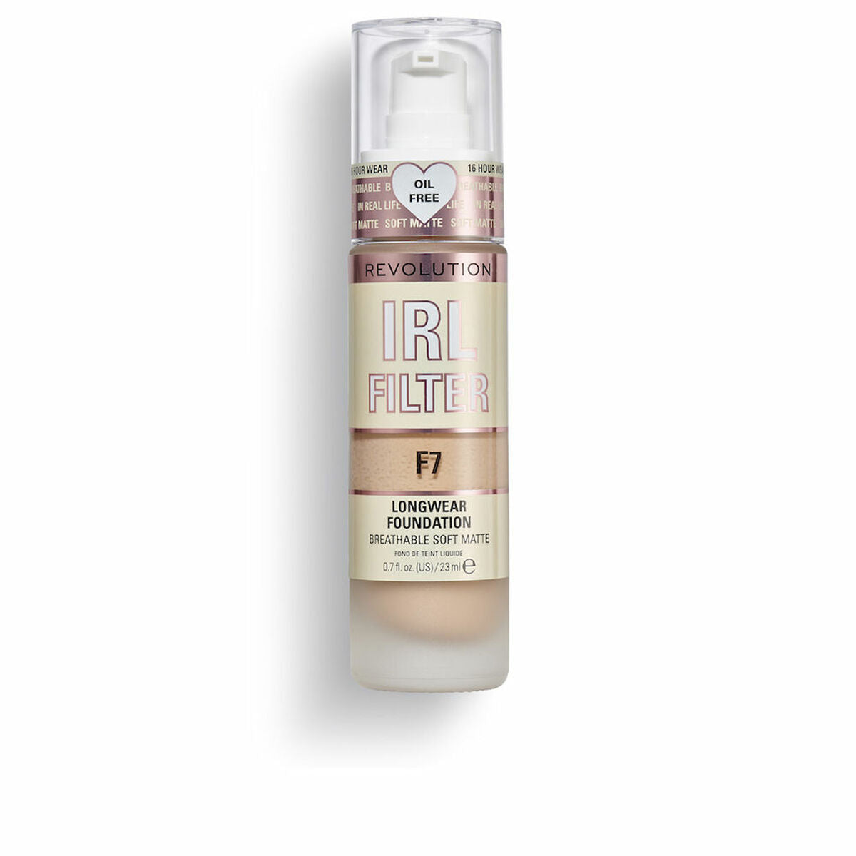 Liquid Make Up Base Revolution Make Up Irl Filter F7 23 ml product packaging