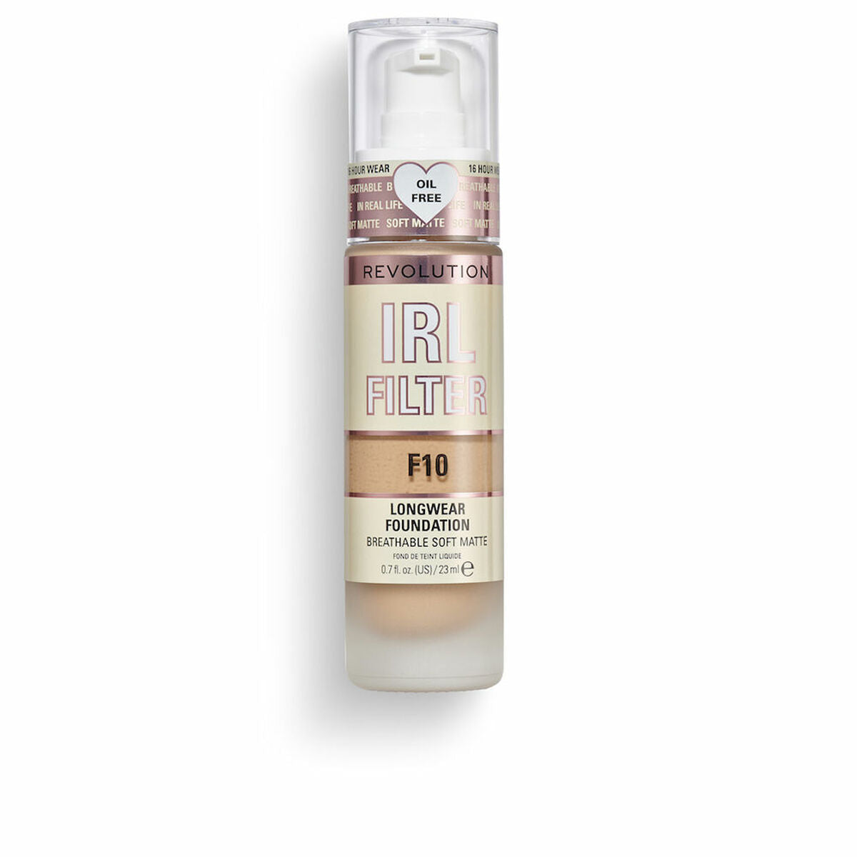 Liquid Make Up Base Revolution Make Up Irl Filter F10 23 ml product packaging