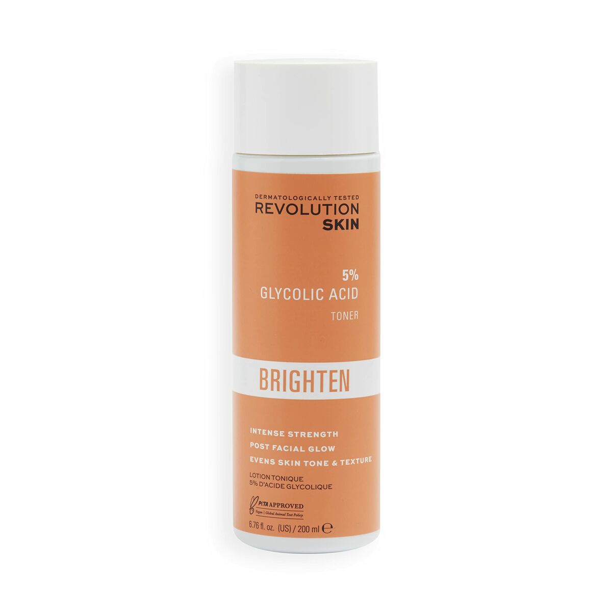 Facial Toner Revolution Skincare Glycolic Acid Tonic 200 ml skincare packaging