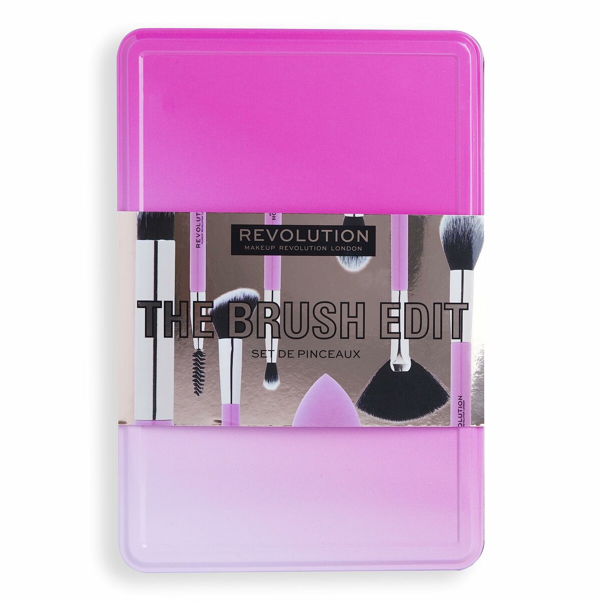 Set of Make-up Brushes Revolution Make Up The Brush Edit Pink 8 Pieces product packaging